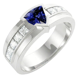 Natural Sapphire Ring 1.50ct - White Gold 14K