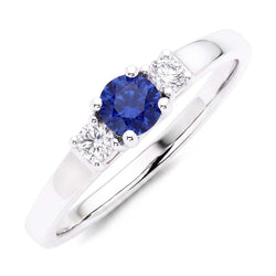 Natural Sapphire Ring 1.50ct - White Gold 14K