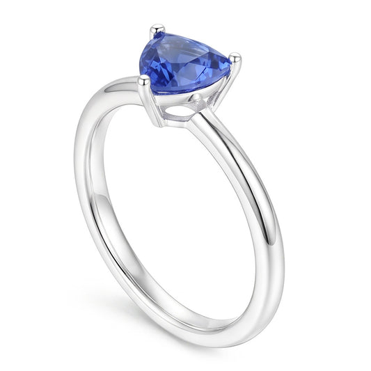 Natural Sapphire Ring 1.50ct - White Gold 14K