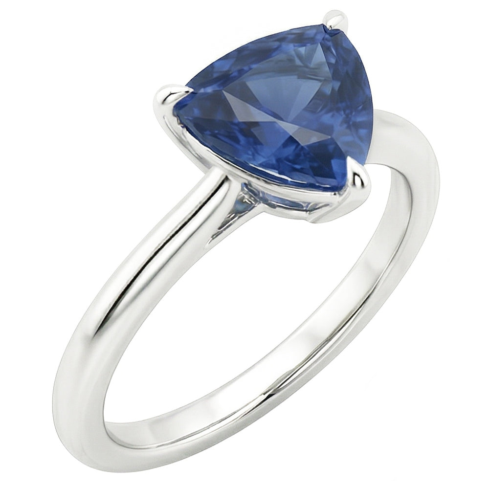 Natural Sapphire Ring 1.50ct - White Gold 14K