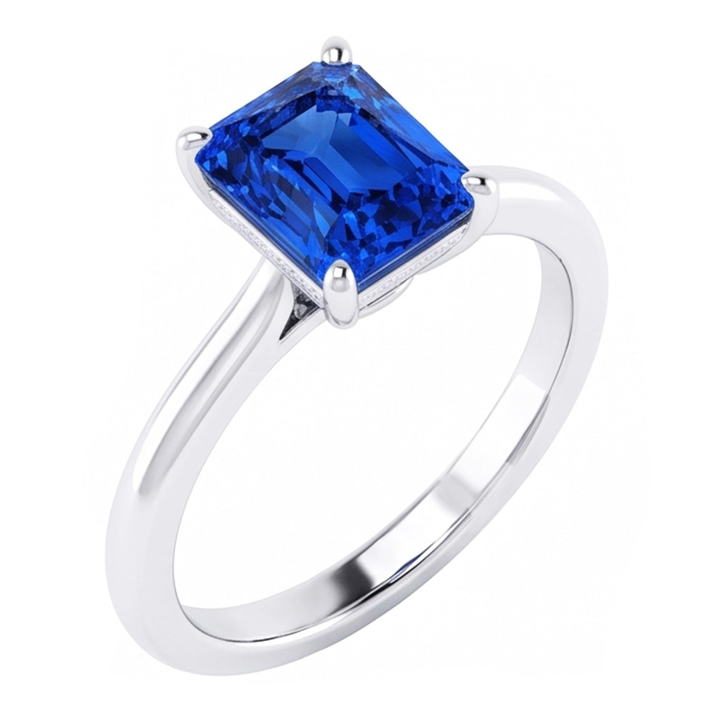 Natural Sapphire Ring 1.50ct - White Gold 14K