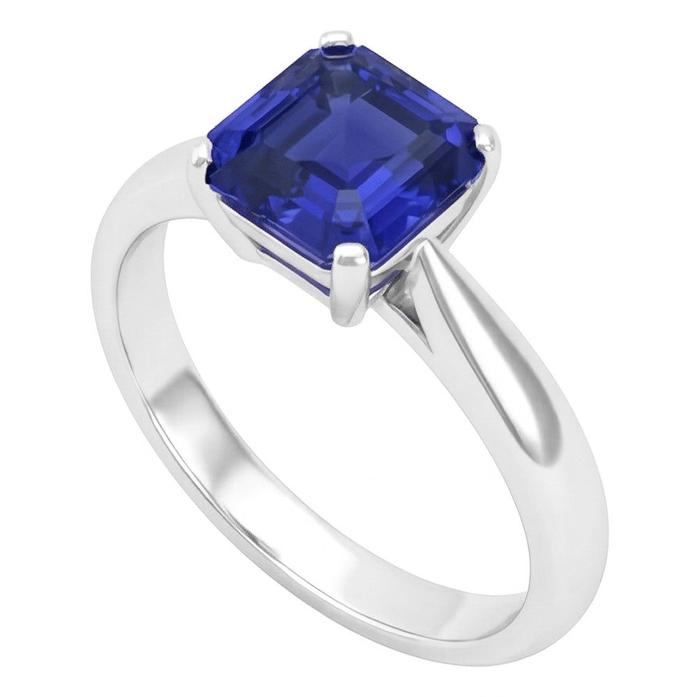 Natural Sapphire Ring 1.50ct - White Gold 14K