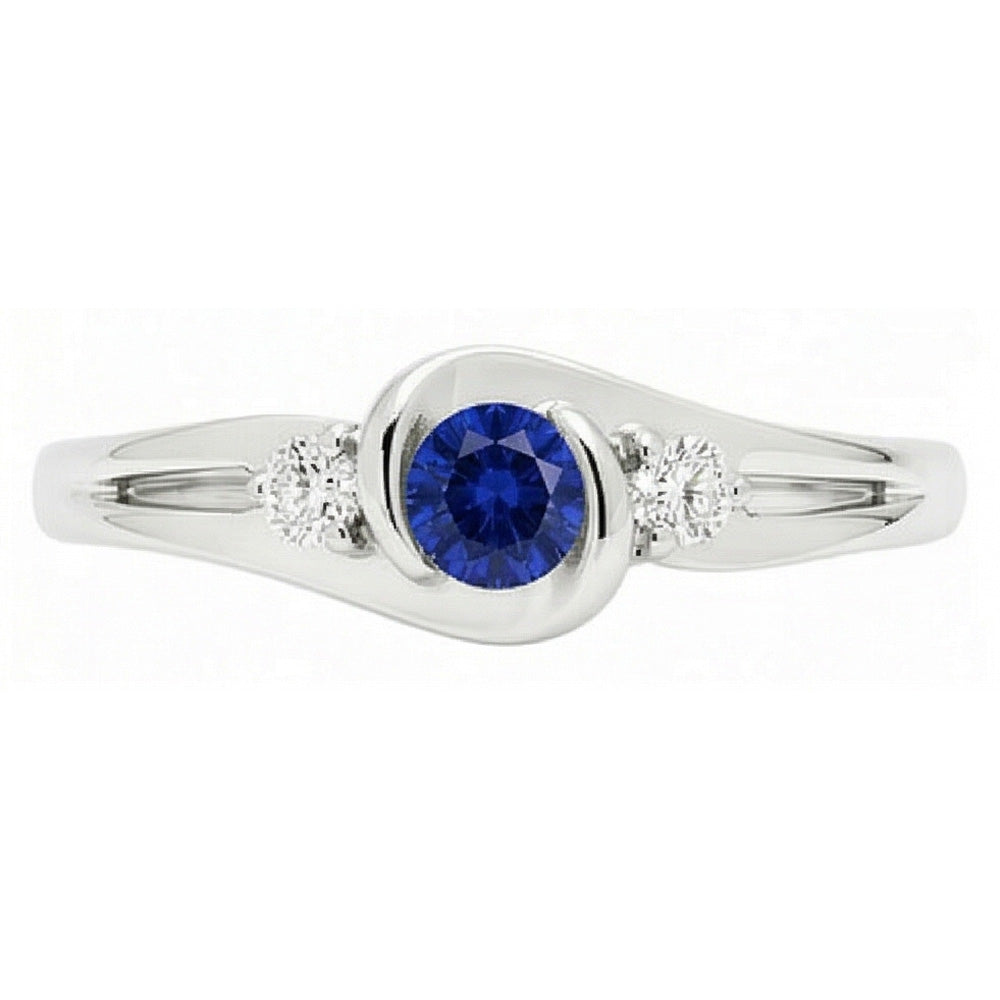 Natural Sapphire Ring 1.50ct - White Gold 14K