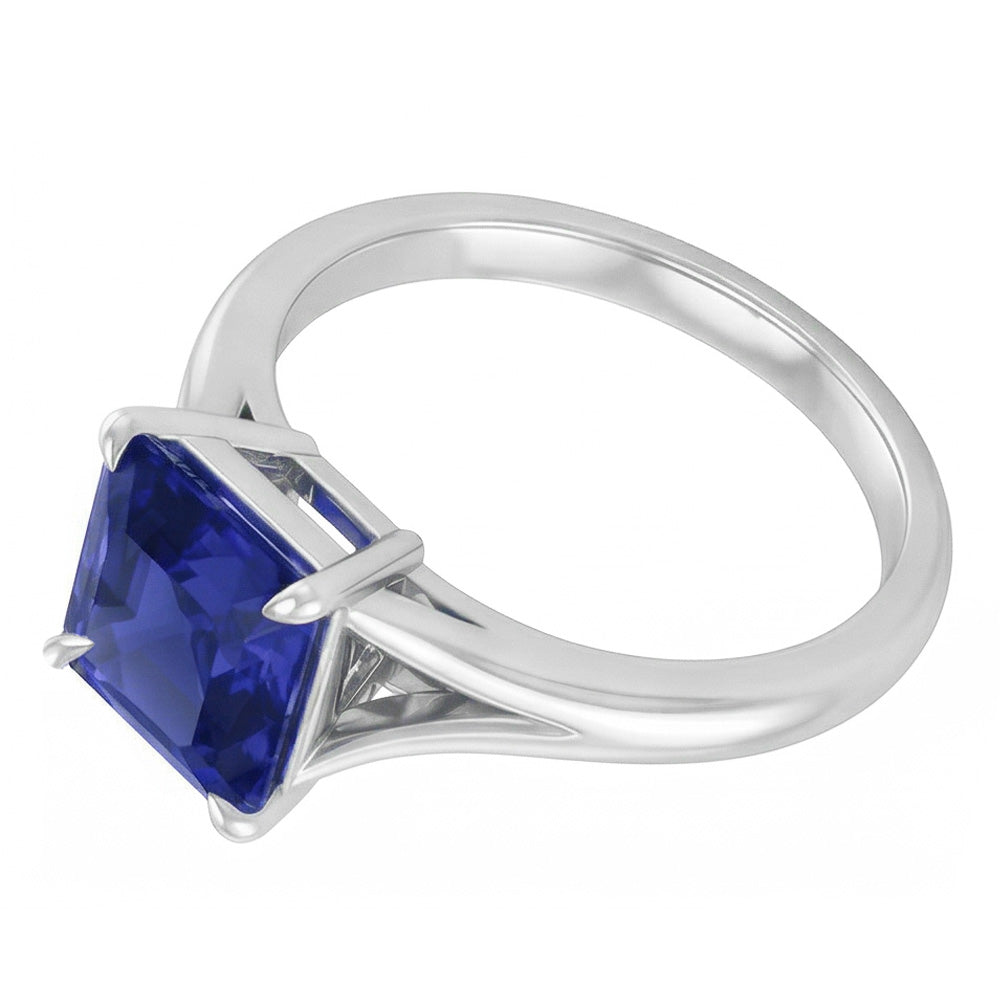 Natural Sapphire Ring 1.50ct - White Gold 14K