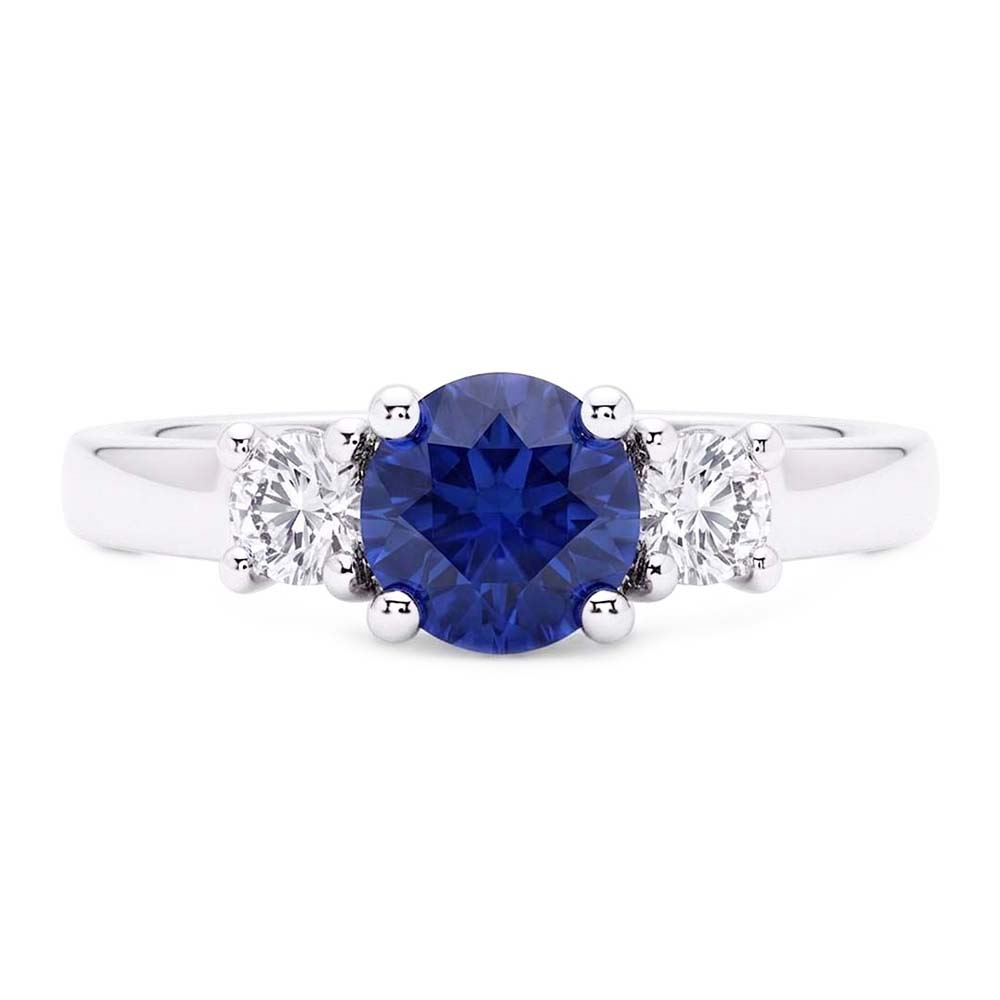 Natural Sapphire Ring 1.50ct - White Gold 14K