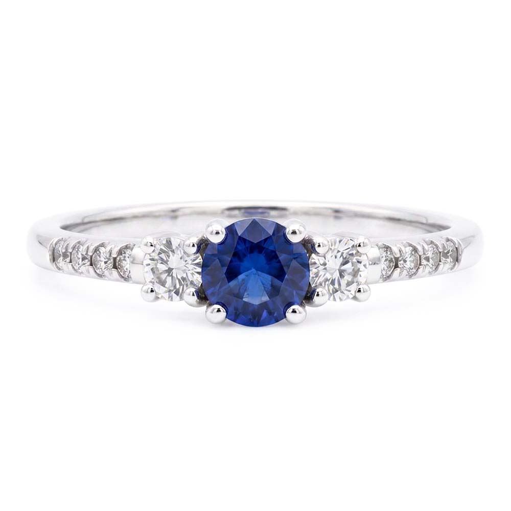 Natural Sapphire Ring 1.50ct - White Gold 14K
