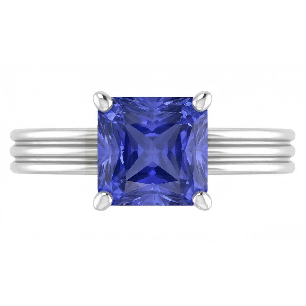 Natural Sapphire Ring 1.50ct - White Gold 14K