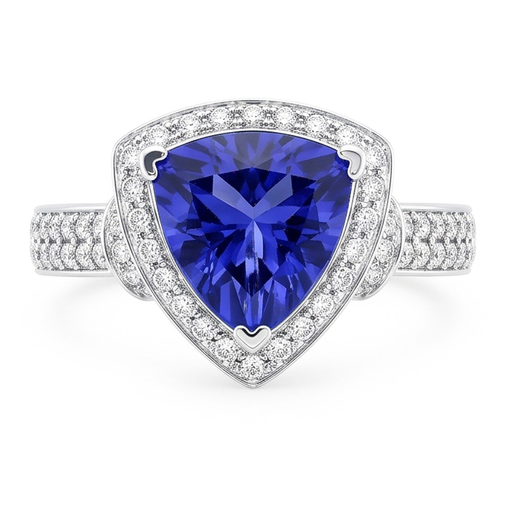 Natural Sapphire Ring 1.50ct - White Gold 14K