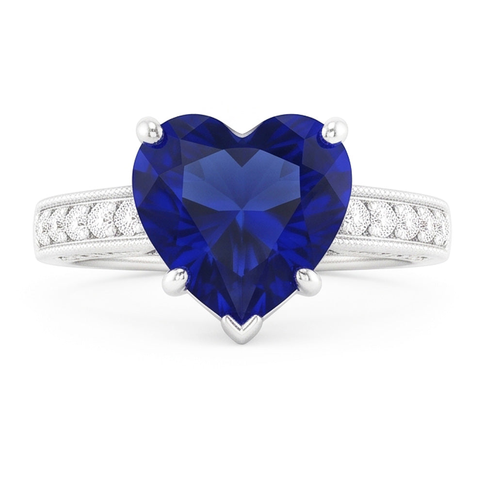 Natural Sapphire Ring 1.50ct - White Gold 14K