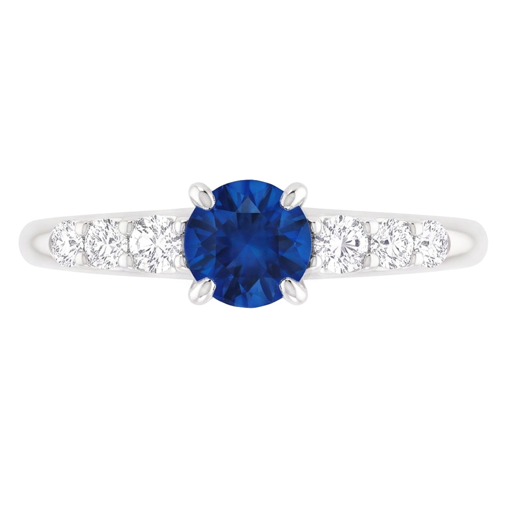 Natural Sapphire Ring 1.50ct - White Gold 14K