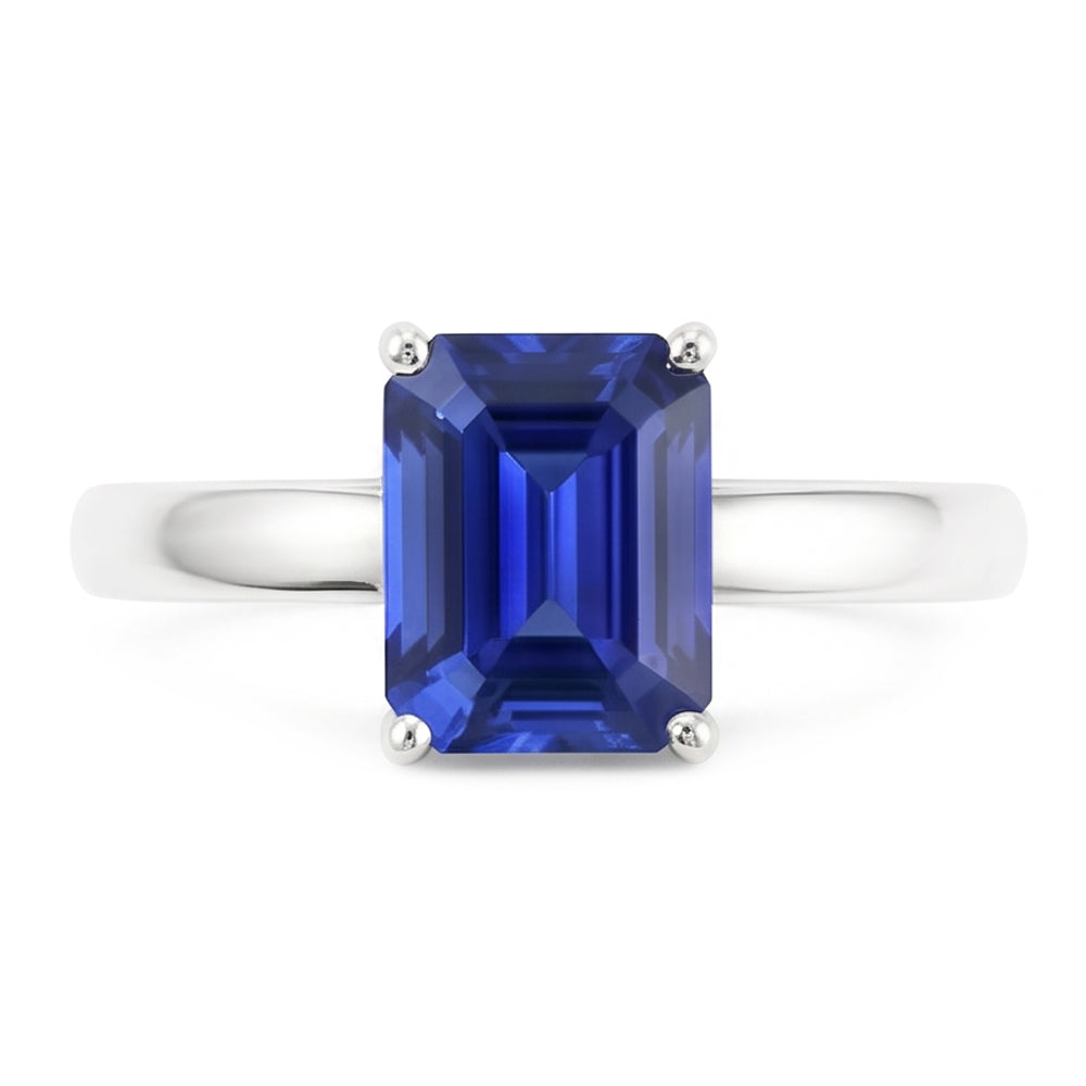 Natural Sapphire Ring 1.50ct - White Gold 14K