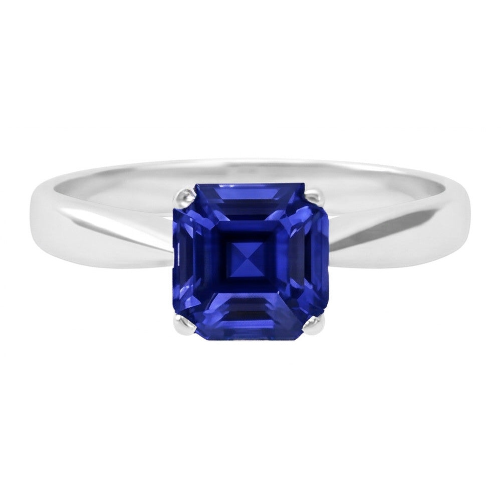 Natural Sapphire Ring 1.50ct - White Gold 14K