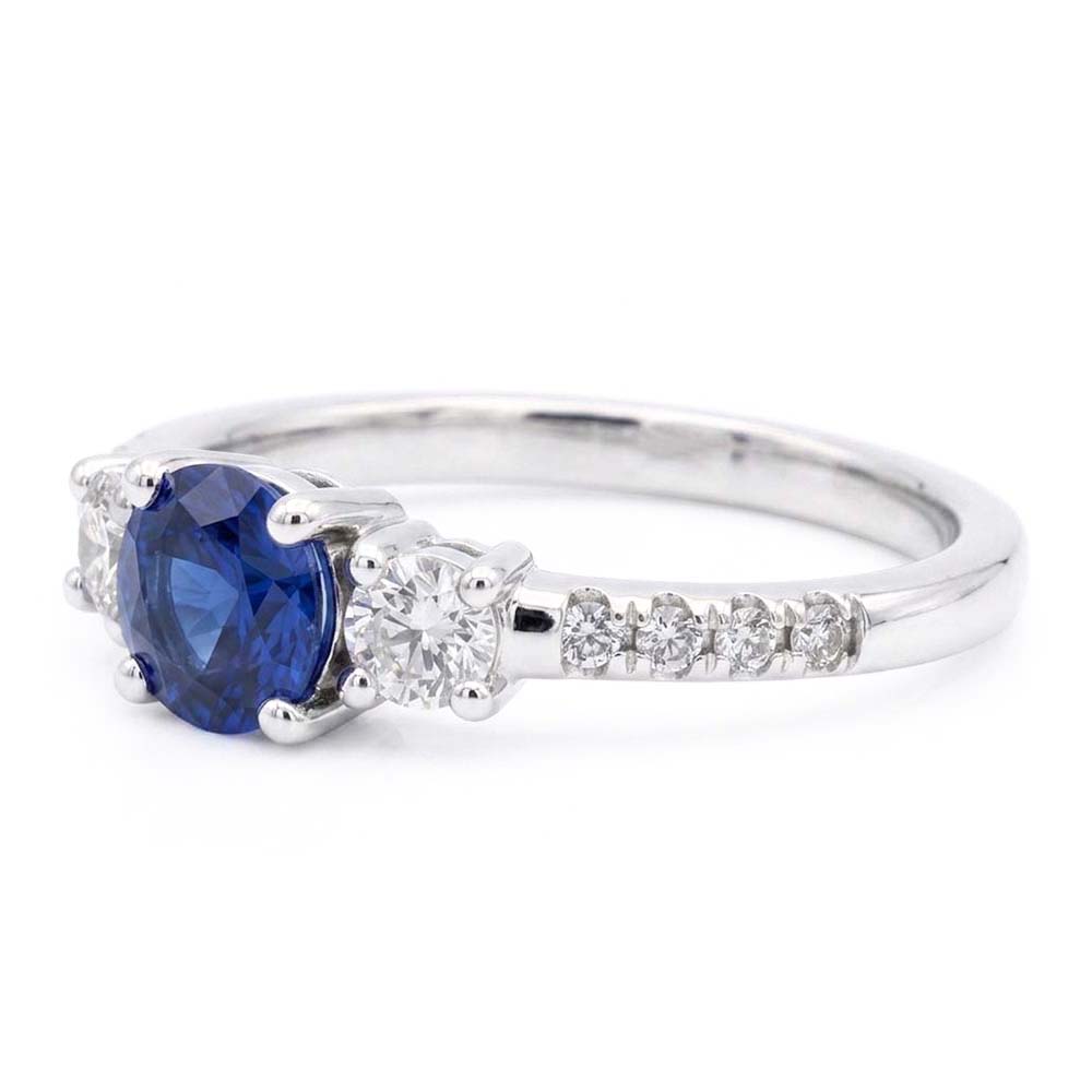 Natural Sapphire Ring 1.50ct - White Gold 14K