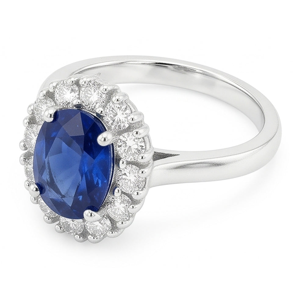 Natural Sapphire Ring 1.50ct - White Gold 14K