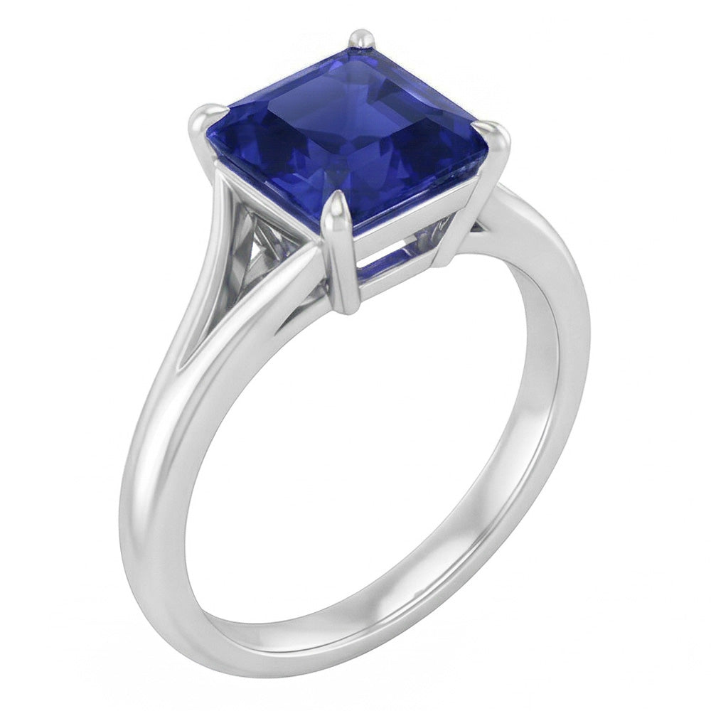Natural Sapphire Ring 1.50ct - White Gold 14K