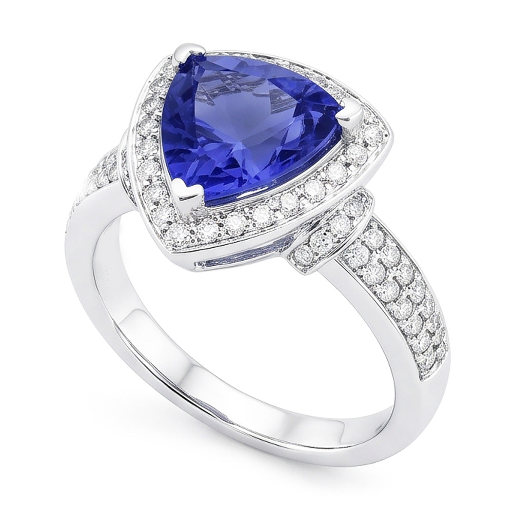 Natural Sapphire Ring 1.50ct - White Gold 14K