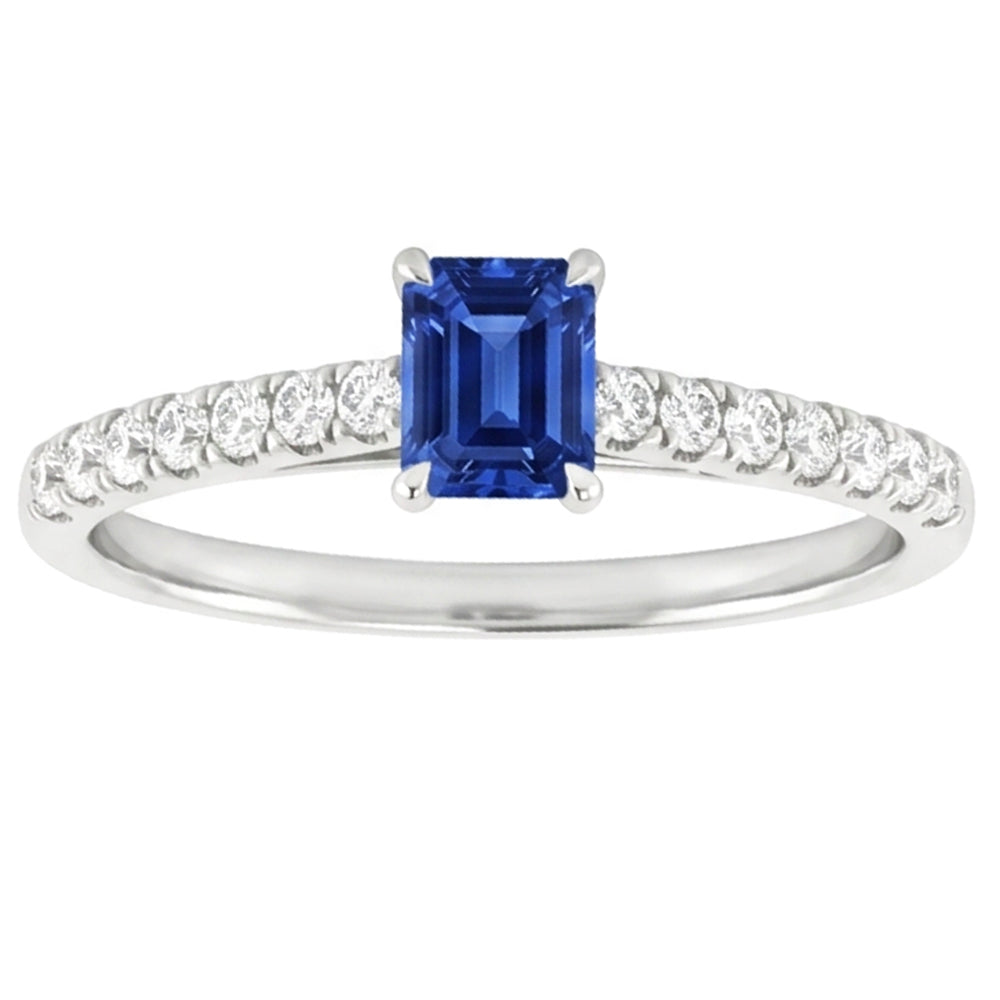 Natural Sapphire Ring 1.50ct - White Gold 14K