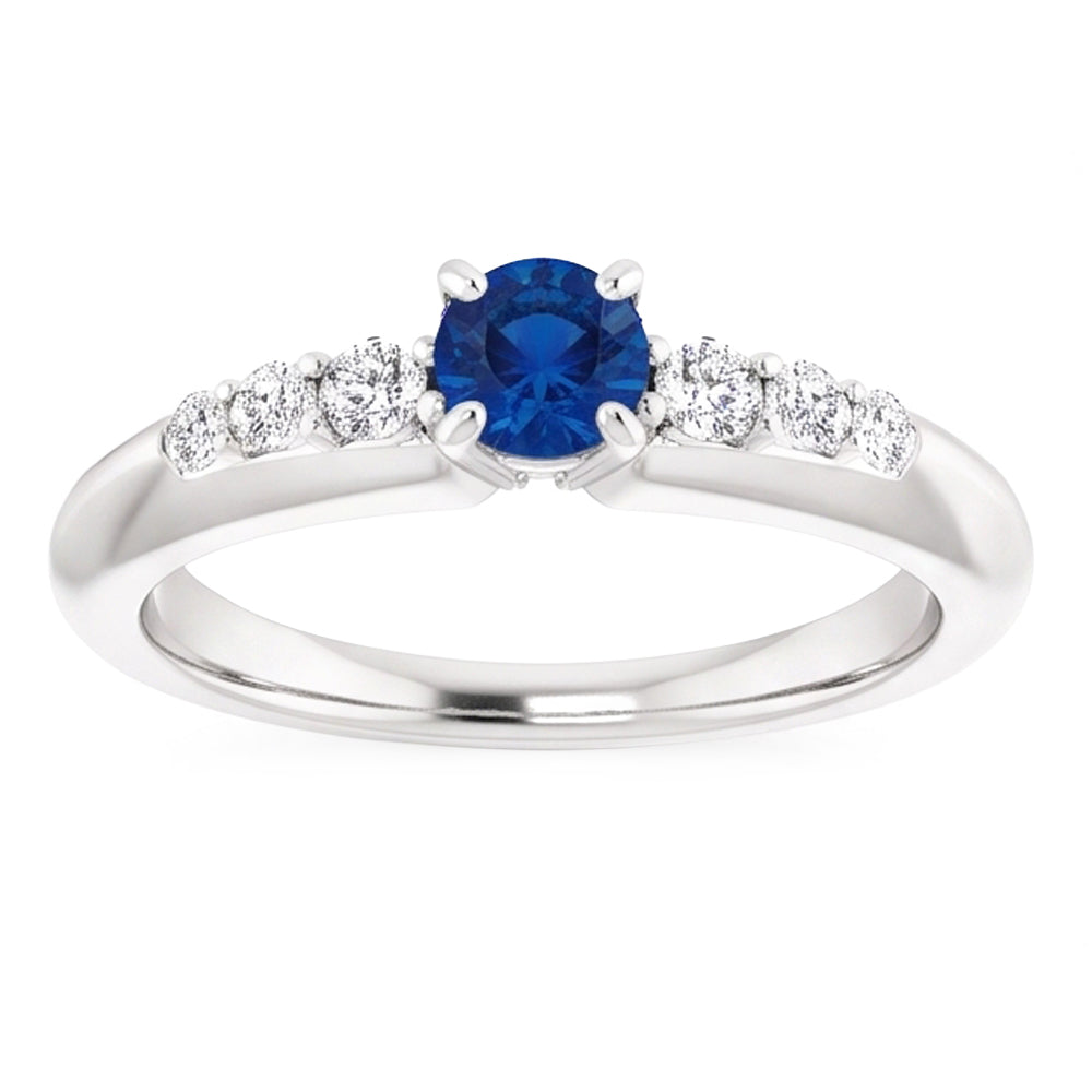 Natural Sapphire Ring 1.50ct - White Gold 14K