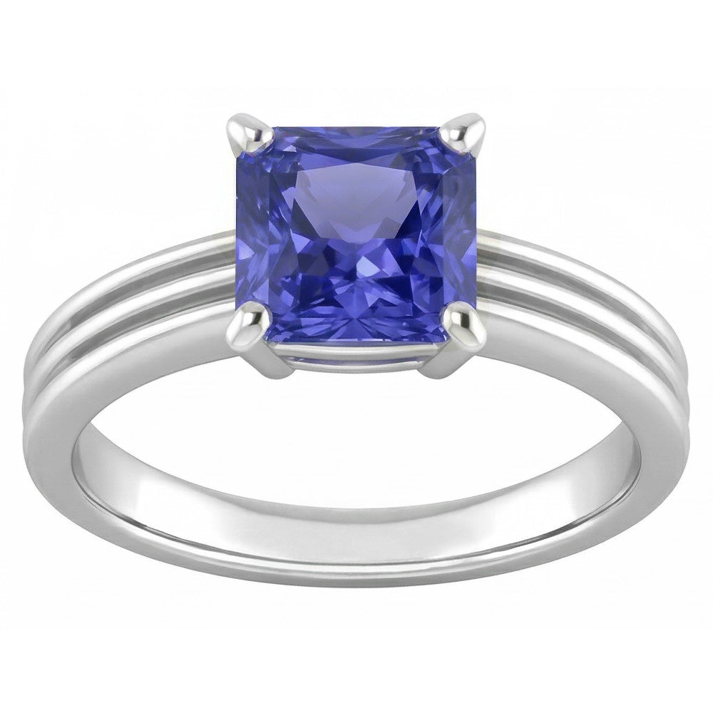 Natural Sapphire Ring 1.50ct - White Gold 14K