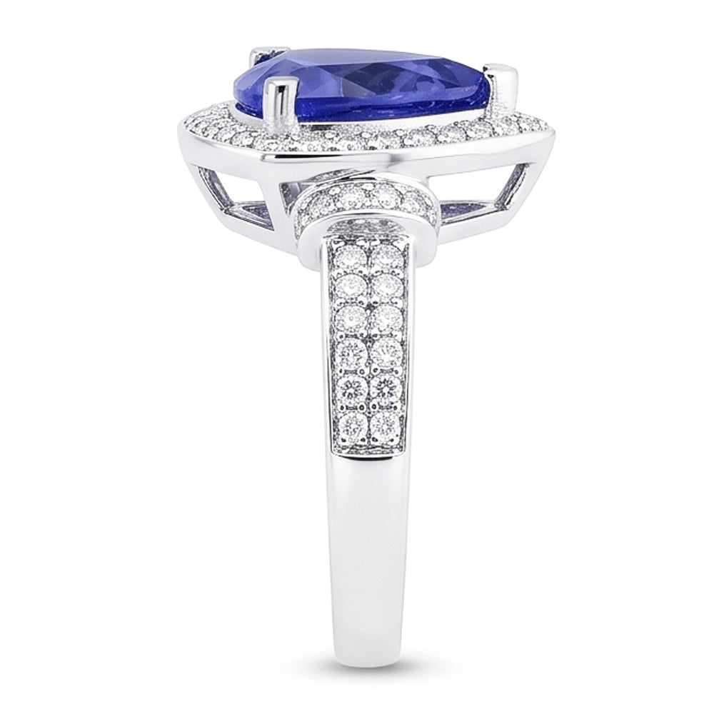 Natural Sapphire Ring 1.50ct - White Gold 14K