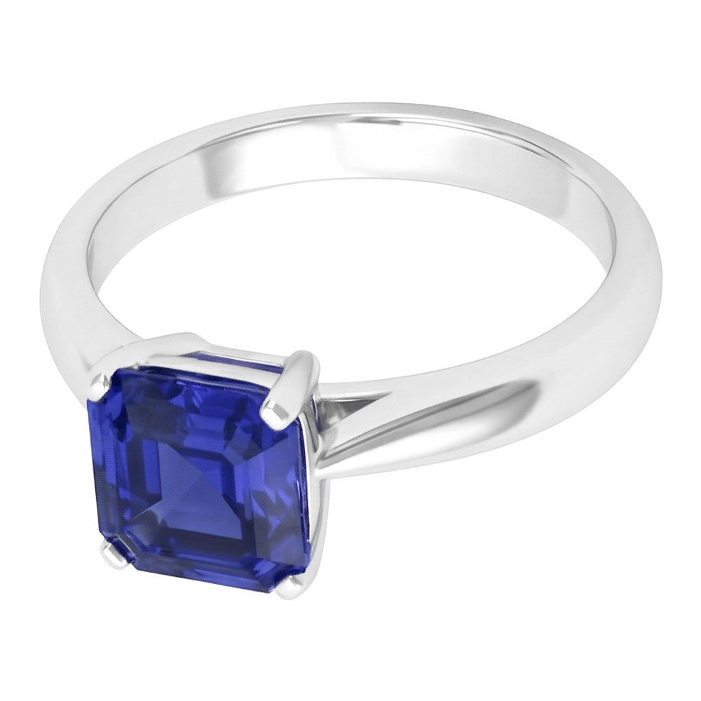 Natural Sapphire Ring 1.50ct - White Gold 14K