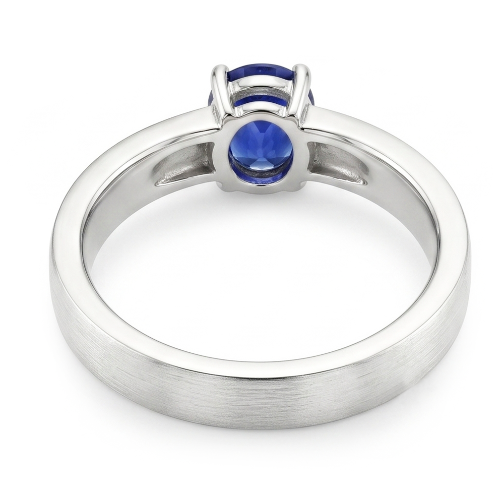 Natural Sapphire Ring 1.50ct - White Gold 14K