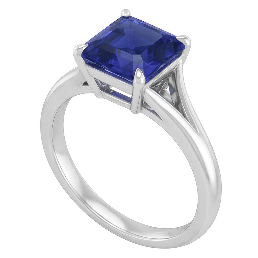 Natural Sapphire Ring 1.50ct - White Gold 14K