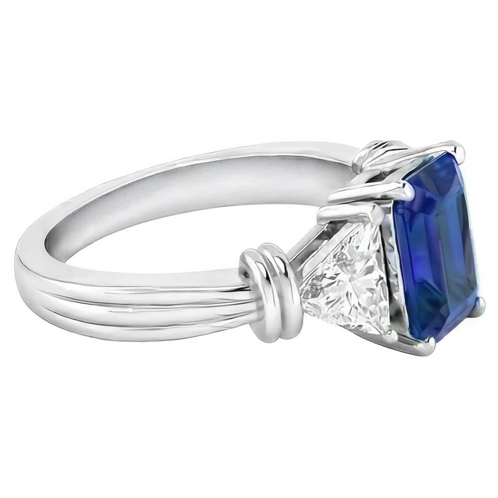 Natural Sapphire Ring 1.50ct - White Gold 14K