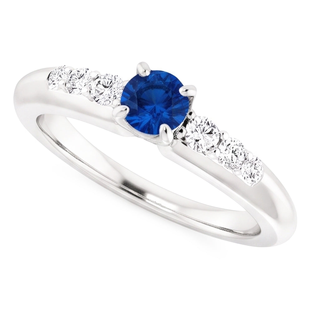Natural Sapphire Ring 1.50ct - White Gold 14K