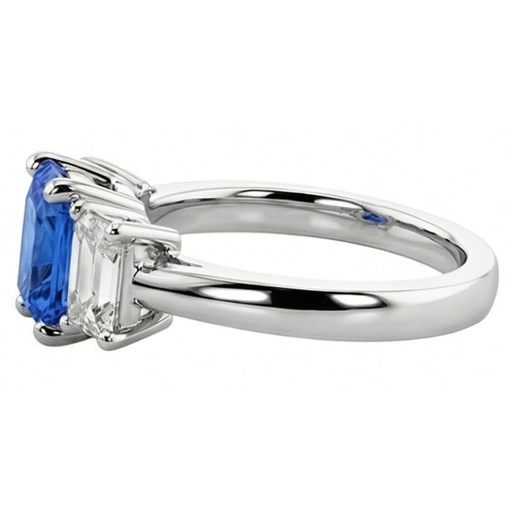 Natural Sapphire Ring 1.50ct - White Gold 14K