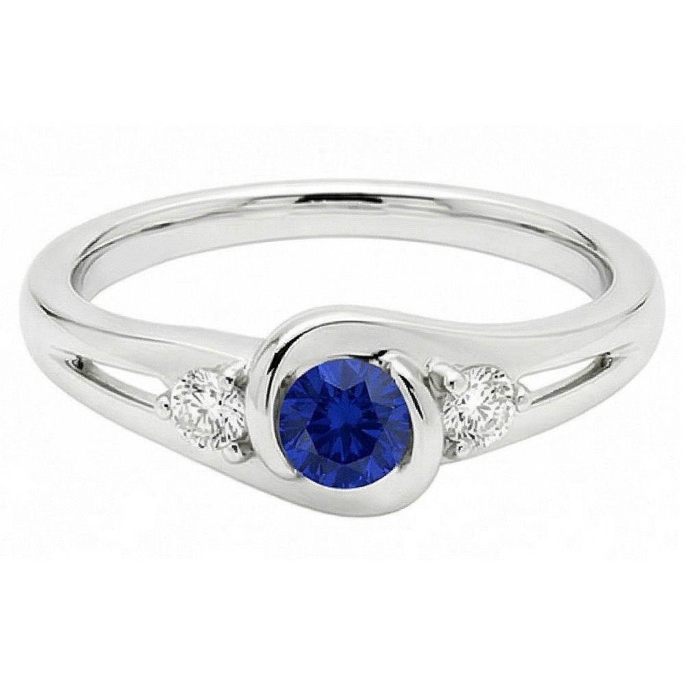 Natural Sapphire Ring 1.50ct - White Gold 14K