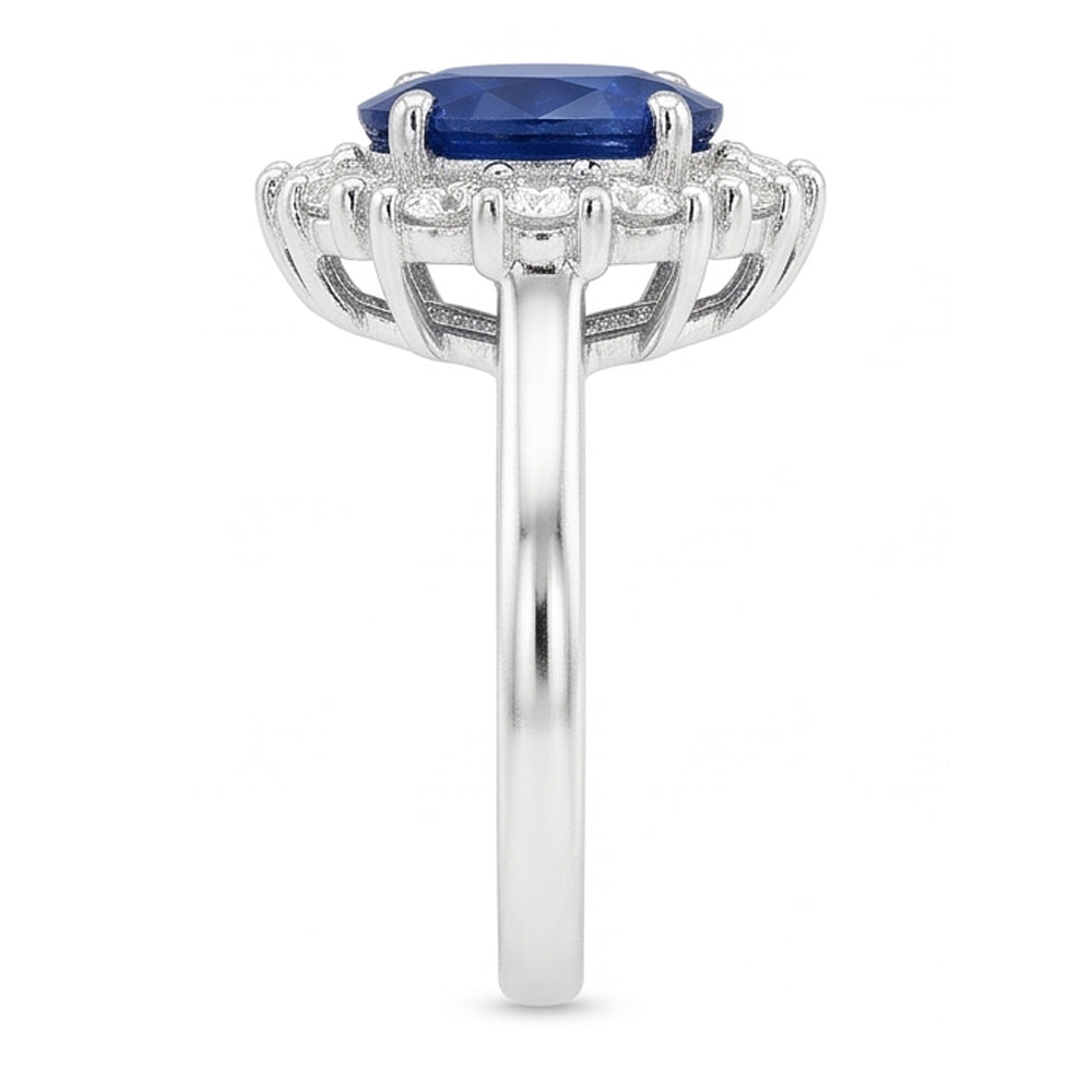 Natural Sapphire Ring 1.50ct - White Gold 14K