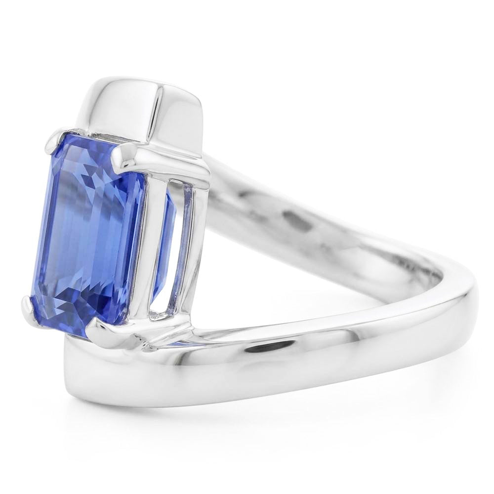 Natural Sapphire Ring 1.50ct - White Gold 14K