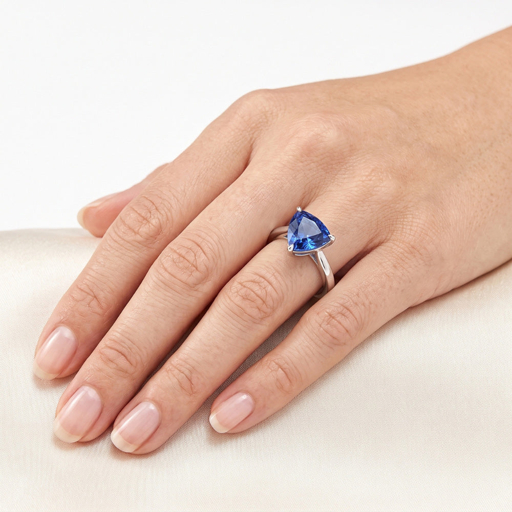 Natural Sapphire Ring 1.50ct - White Gold 14K