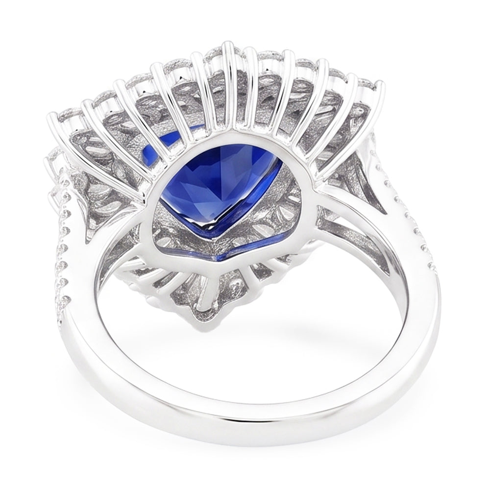 Natural Sapphire Ring 1.50ct - White Gold 14K