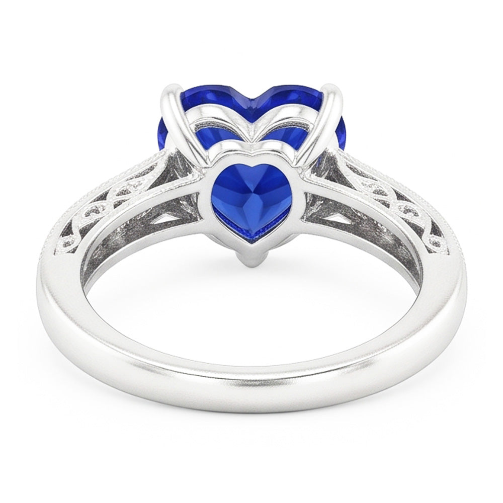 Natural Sapphire Ring 1.50ct - White Gold 14K