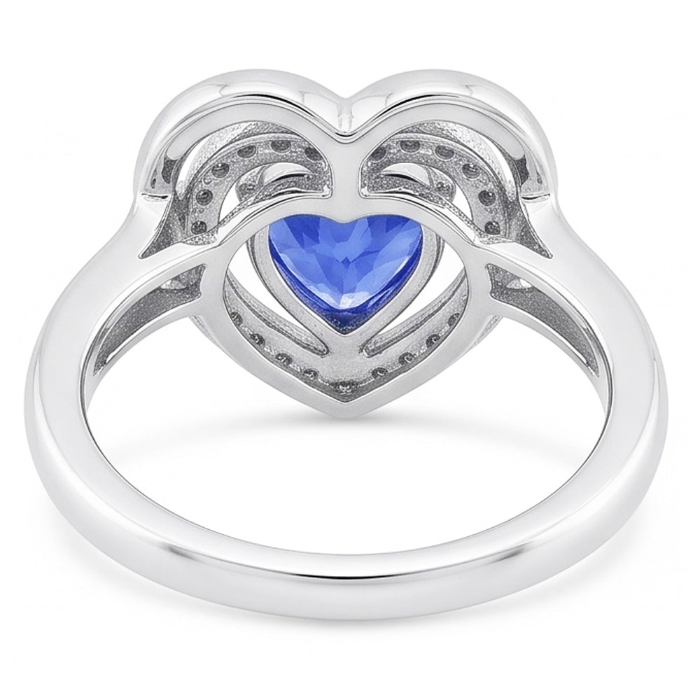 Natural Sapphire Ring 1.50ct - White Gold 14K