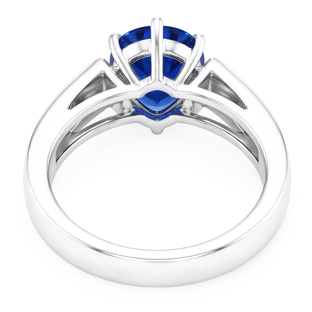 Natural Sapphire Ring 1.50ct - White Gold 14K
