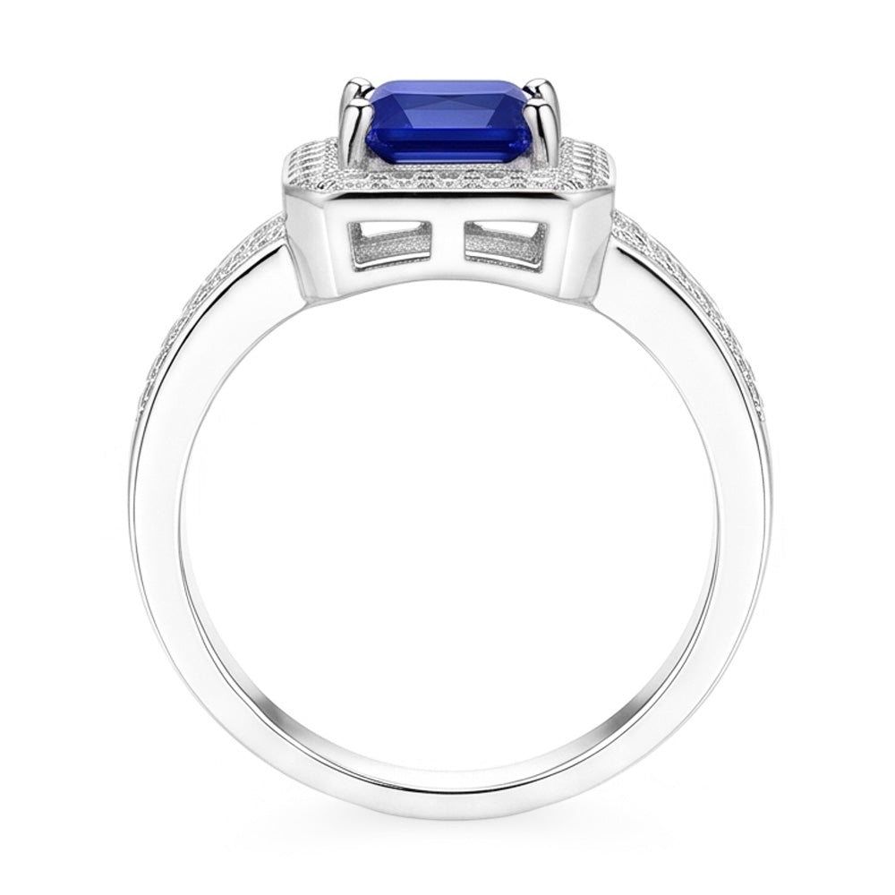 Natural Sapphire Ring 1.50ct - White Gold 14K