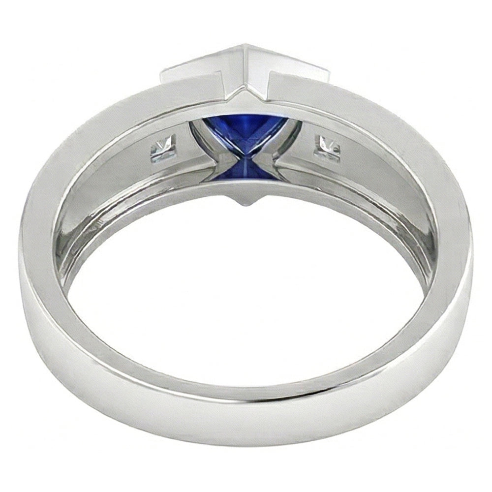 Natural Sapphire Ring 1.50ct - White Gold 14K