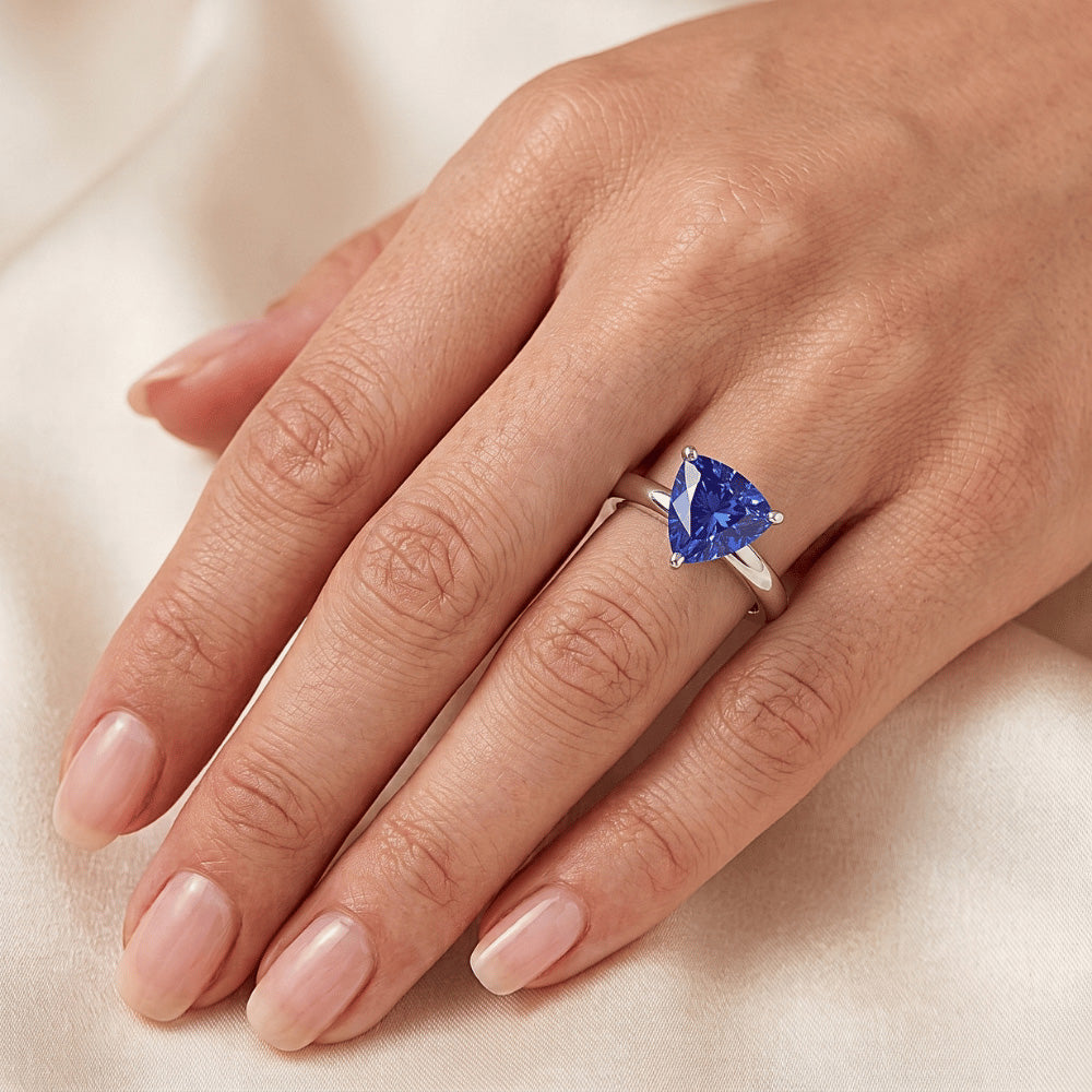 Natural Sapphire Ring 1.50ct - White Gold 14K