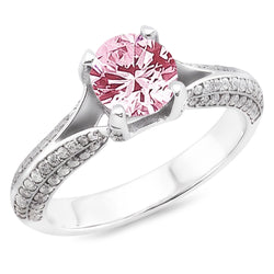 Natural Sapphire Ring 1.51ct - White Gold 14K