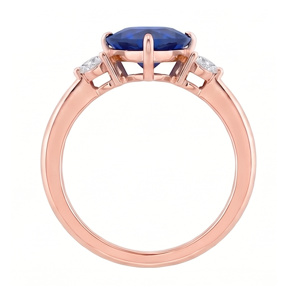 Natural Sapphire Ring 1.75ct - Rose Gold 14K