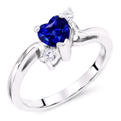 Natural Sapphire Ring 1.75ct - White Gold 14K