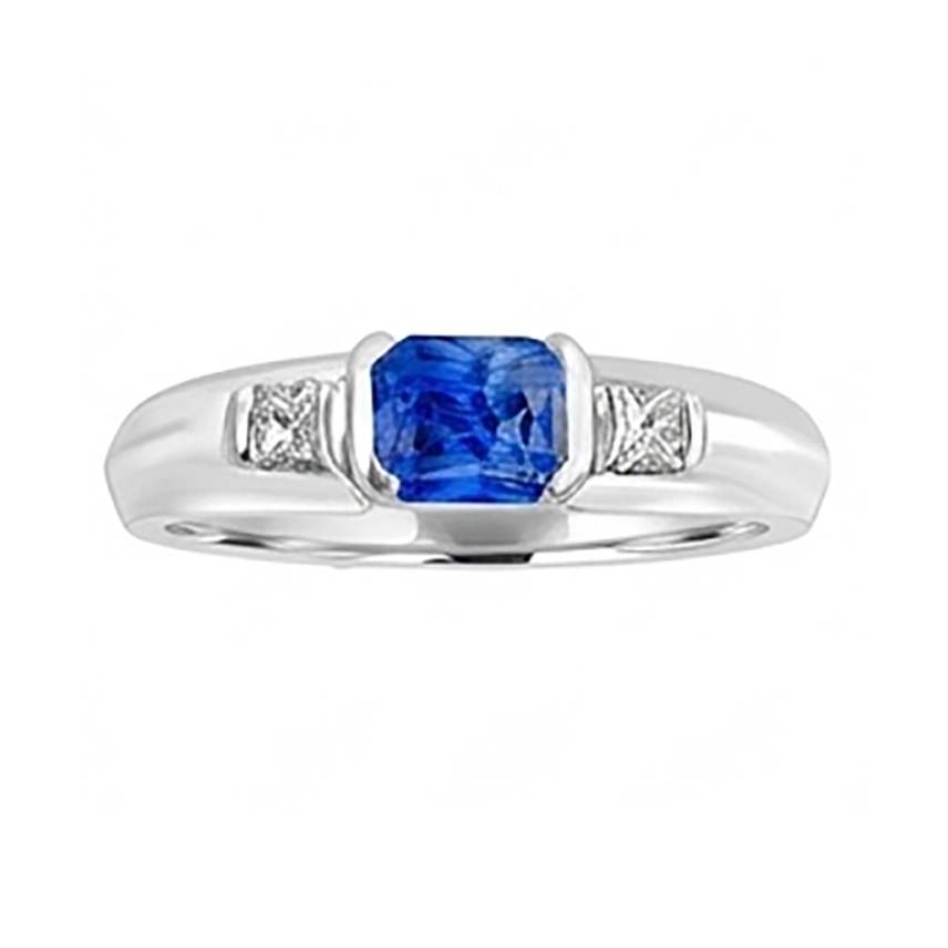 Natural Sapphire Ring 1.75ct - White Gold 14K