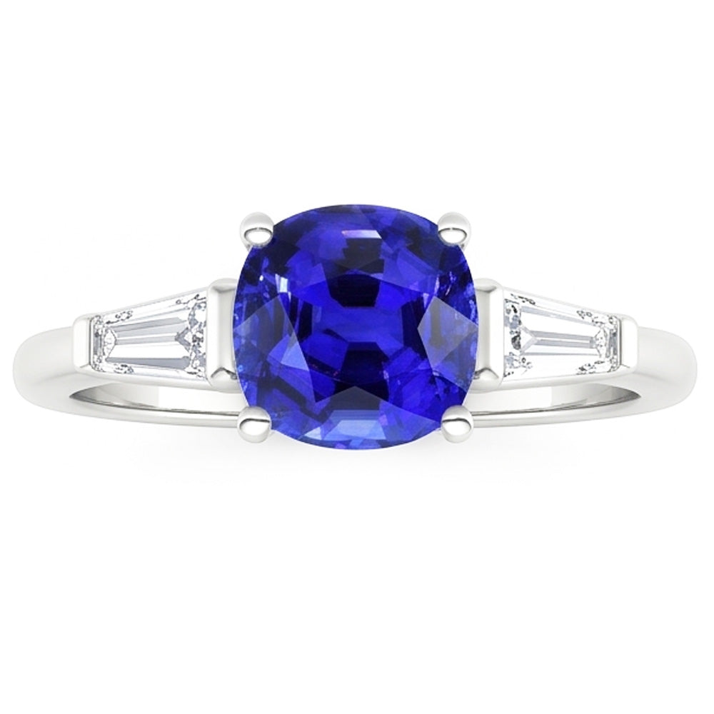Natural Sapphire Ring 1.75ct - White Gold 14K