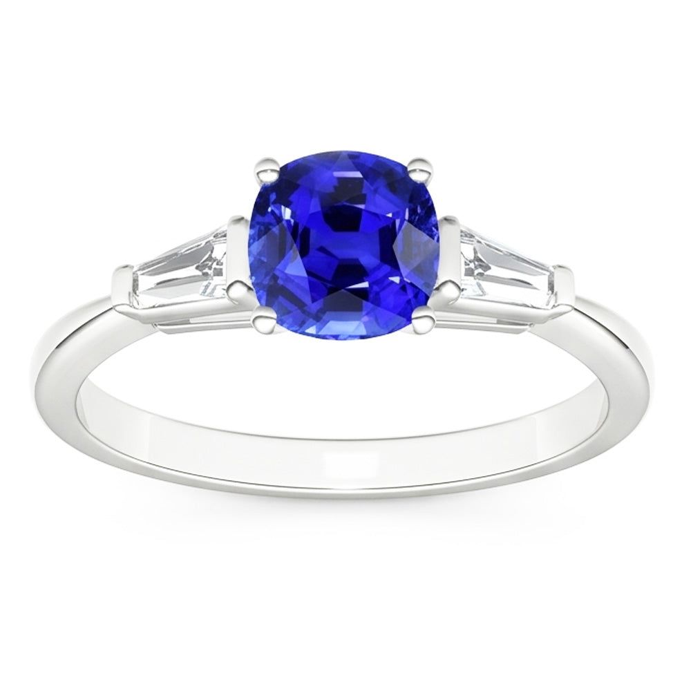 Natural Sapphire Ring 1.75ct - White Gold 14K
