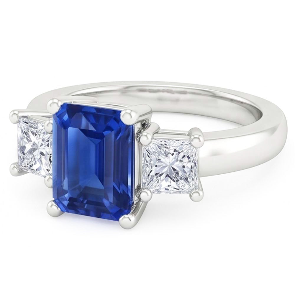 Natural Sapphire Ring 1.75ct - White Gold 14K
