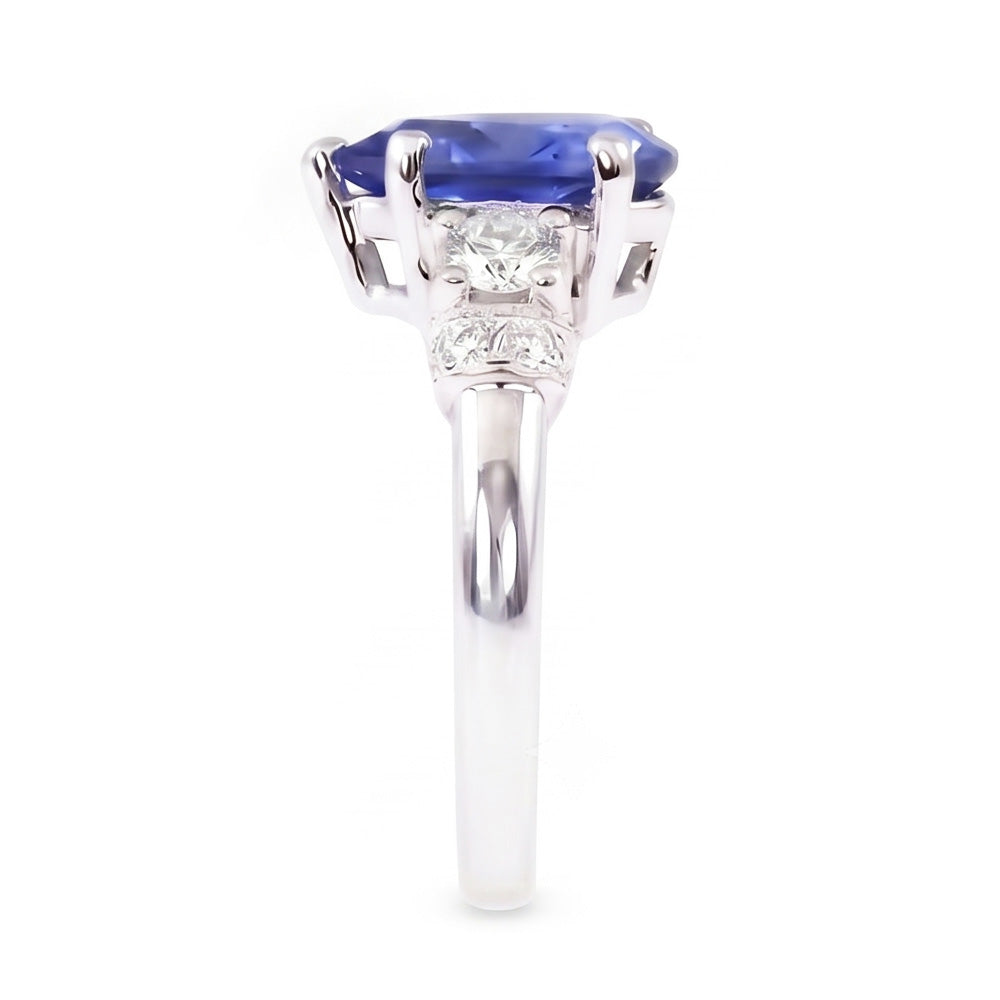 Natural Sapphire Ring 1.75ct - White Gold 14K