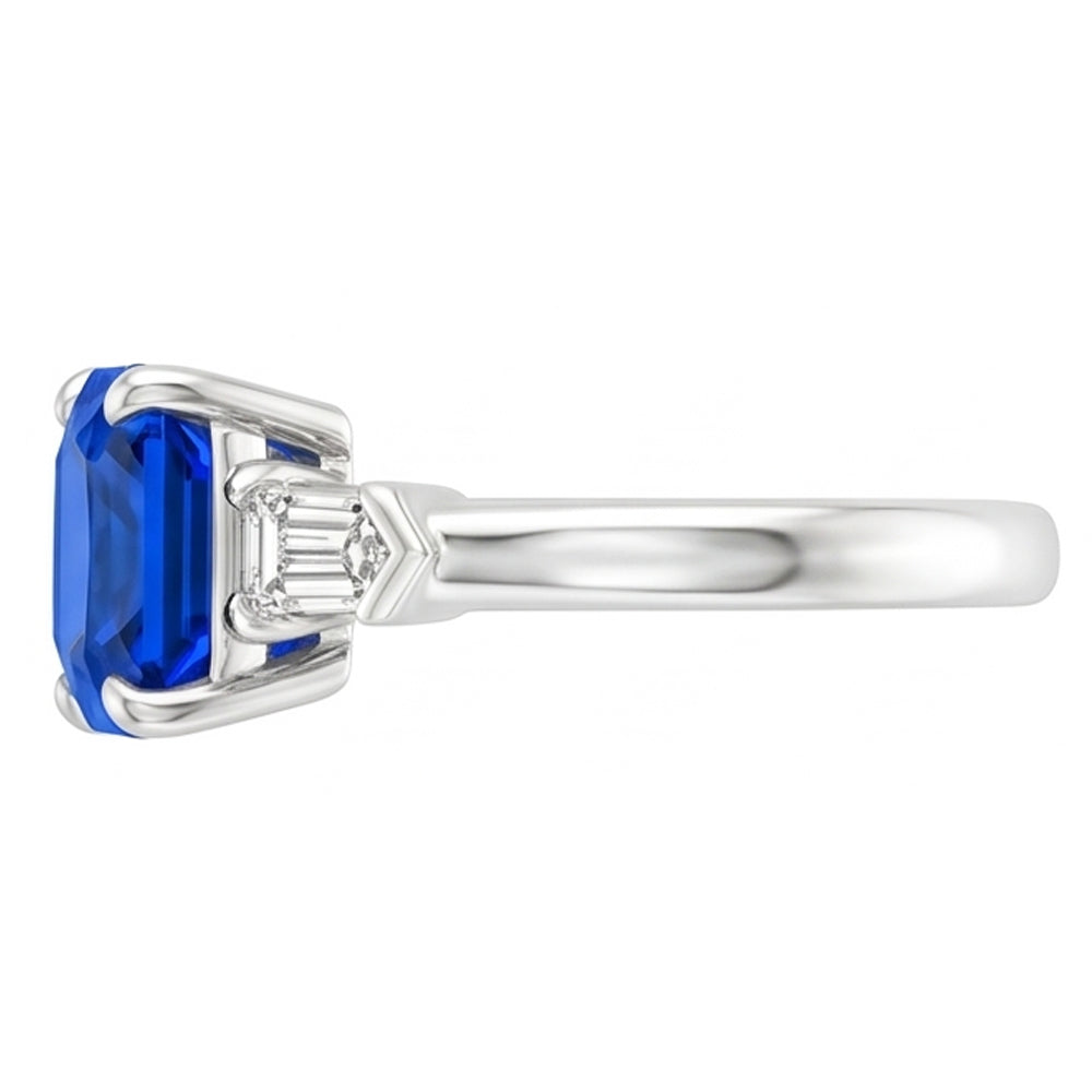 Natural Sapphire Ring 1.75ct - White Gold 14K